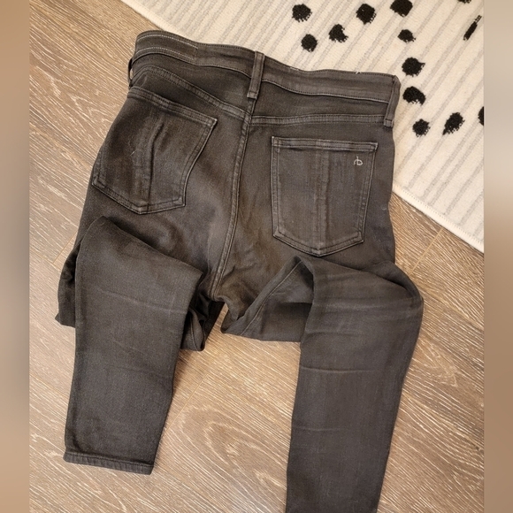 Rag and Bone Nina High Rise Ankle Skinny Dark Gray/Black Jeans size 27 - Picture 7 of 7